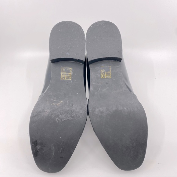 Jeffrey Campbell x Anthropologie Beauvil Glitter Bow Loafers Color Black 7 - Picture 7 of 11